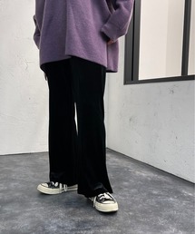 センターシームベロアパンツ【ZOZOTOWN限定アイテム】
