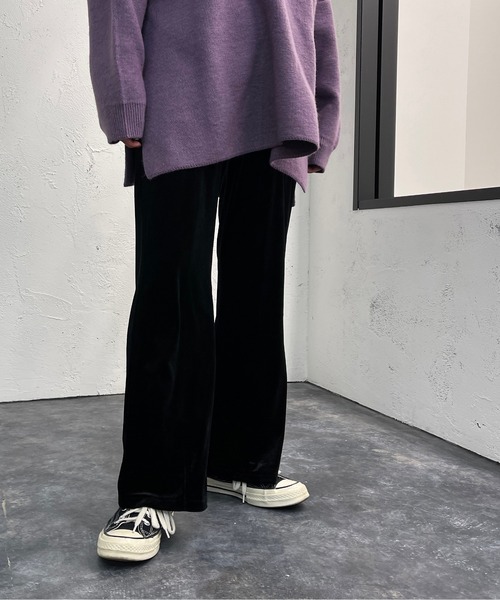 apres jour mignon(アプレジュールミニョン)の「センターシームベロアパンツ【ZOZOTOWN限定アイテム】(その他パンツ・レディース・ダークブルー/パープル/ブラック・X-LARGE/SMALL/MEDIUM)」の20枚目の写真