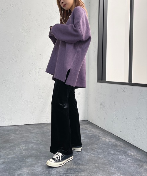 apres jour mignon(アプレジュールミニョン)の「センターシームベロアパンツ【ZOZOTOWN限定アイテム】(その他パンツ・レディース・ダークブルー/パープル/ブラック・X-LARGE/SMALL/MEDIUM)」の21枚目の写真
