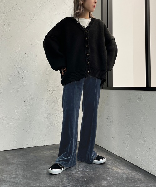 apres jour mignon(アプレジュールミニョン)の「センターシームベロアパンツ【ZOZOTOWN限定アイテム】(その他パンツ・レディース・ダークブルー/パープル/ブラック・X-LARGE/SMALL/MEDIUM)」の22枚目の写真