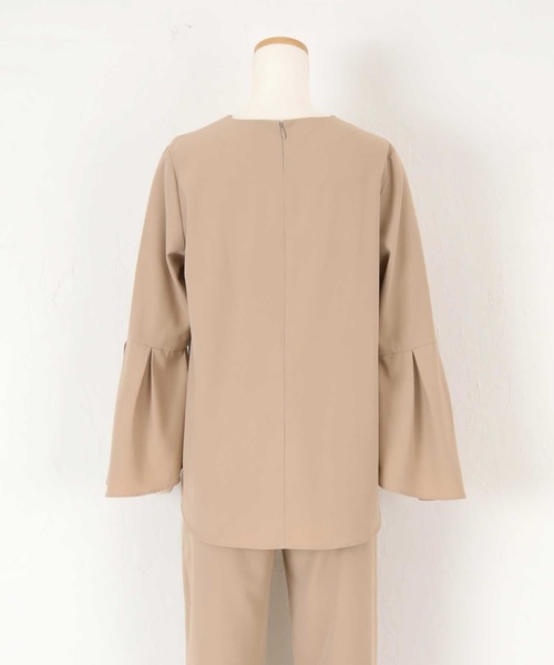 UR'S（ユアーズ）の「ﾌﾚｱｽﾘｰﾌﾞﾄｯﾌﾟｽ×ﾃｰﾊﾟｰﾄﾞﾊﾟﾝﾂ（セットアップ・レディース・ブラック/ネイビー/グリーン/ベージュ・S/M/L）」の20枚目の写真