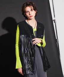 MAISON SPECIAL | ヴィーガンレザーフリンジベスト【MAISON SPECIAL/メゾンスペシャル】(ベスト)