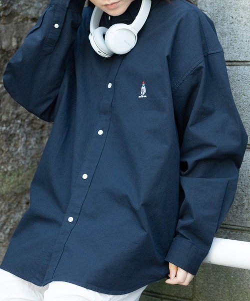 Red Cap Girl(レッドキャプガール)の「【a-r】〔Red Cap Girl/レッドキャップガール〕オックス/ミニチェック ワンポイント刺繍 SITTING GIRL BD オーバーサイズシャツ 長袖(シャツ/ブラウス・メンズ・イエロー系その他/サックスブルー/ホワイト/マルチ/イエロー/ライトグリーン/その他/サックスブルー系/ライトグリーン系/その他2/ホワイト系その他/ブラック系その他/グリーン/ブラック系その他2/マスタード/ネイビー系1/ネイビー系2/サックスブルー系1/ネイビー/その他4/ライトグリーン系2/サックスブルー系3/ホワイト系その他2/サックスブルー系2/ネイビー系3/その他3・LARGE/MEDIUM)」の14枚目の写真