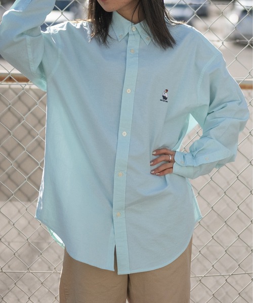 Red Cap Girl(レッドキャプガール)の「【a-r】〔Red Cap Girl/レッドキャップガール〕オックス/ミニチェック ワンポイント刺繍 SITTING GIRL BD オーバーサイズシャツ 長袖(シャツ/ブラウス・メンズ・イエロー系その他/サックスブルー/ホワイト/マルチ/イエロー/ライトグリーン/その他/サックスブルー系/ライトグリーン系/その他2/ホワイト系その他/ブラック系その他/グリーン/ブラック系その他2/マスタード/ネイビー系1/ネイビー系2/サックスブルー系1/ネイビー/その他4/ライトグリーン系2/サックスブルー系3/ホワイト系その他2/サックスブルー系2/ネイビー系3/その他3・LARGE/MEDIUM)」の8枚目の写真