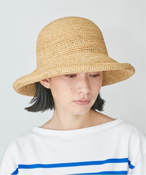 OVERRIDE（オーバーライド）の「OVERRIDE RAFFIA KOMA PLAIN SAILOUR（ハット・レディース・ブラウン/ナチュラル・M/57.5cm）」の13枚目の写真