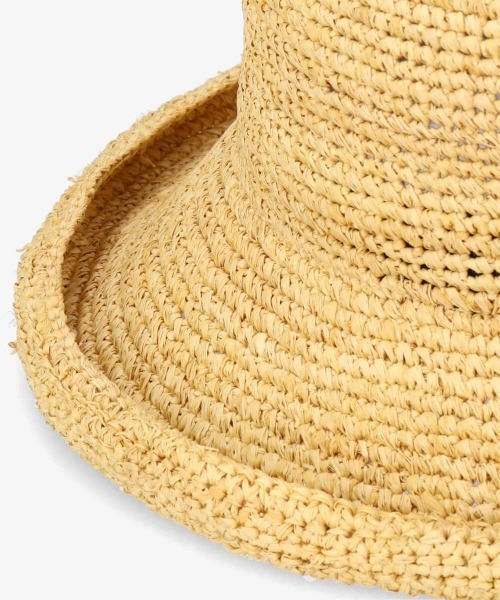 OVERRIDE（オーバーライド）の「OVERRIDE RAFFIA KOMA PLAIN SAILOUR（ハット・レディース・ブラウン/ナチュラル・M/57.5cm）」の6枚目の写真