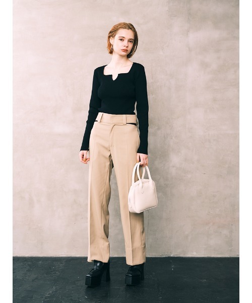 ENVYM（アンビー）の「カッティングツイルルーズＰＴ（その他パンツ・レディース・ブラック/ベージュ・S/M）」の14枚目の写真