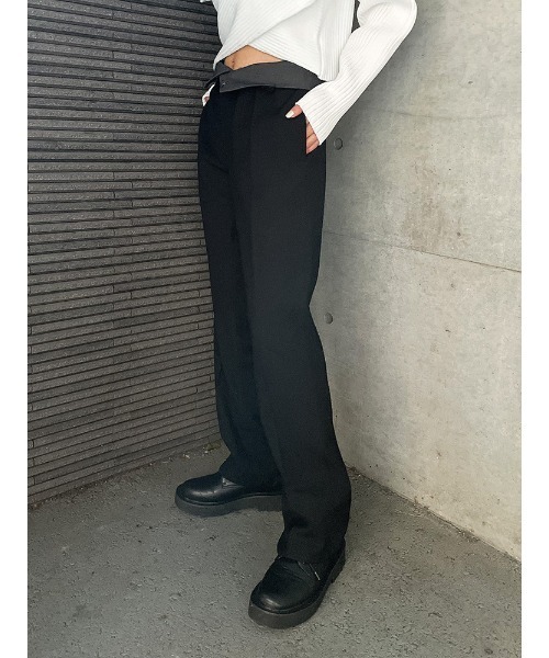 ENVYM（アンビー）の「カッティングツイルルーズＰＴ（その他パンツ・レディース・ブラック/ベージュ・S/M）」の10枚目の写真