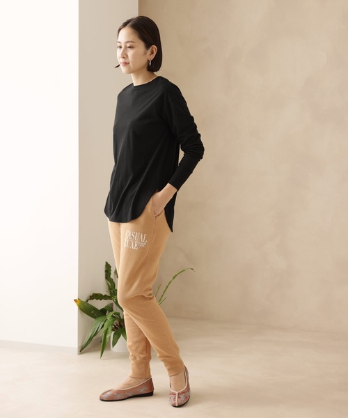 SALON adam et rope'（サロン アダム エ ロペ）の「クルーネックロングスリーブジャージーカットソー（Tシャツ/カットソー・レディース・ブラック/グレー/ホワイト・FREE）」の19枚目の写真