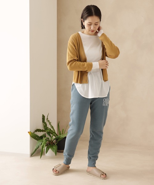 SALON adam et rope'（サロン アダム エ ロペ）の「クルーネックロングスリーブジャージーカットソー（Tシャツ/カットソー・レディース・ブラック/グレー/ホワイト・FREE）」の6枚目の写真