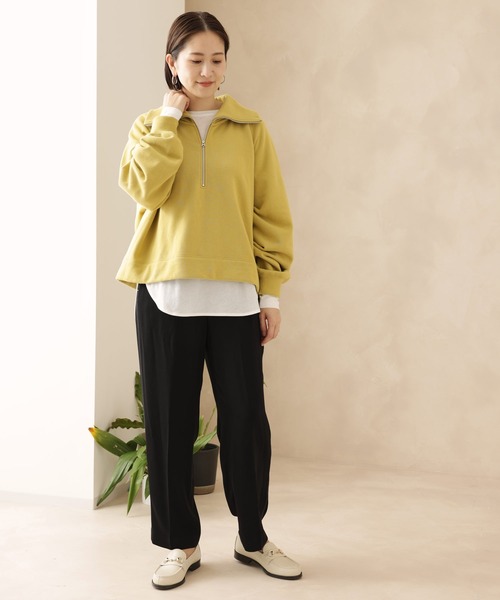 SALON adam et rope'（サロン アダム エ ロペ）の「クルーネックロングスリーブジャージーカットソー（Tシャツ/カットソー・レディース・ブラック/グレー/ホワイト・FREE）」の20枚目の写真