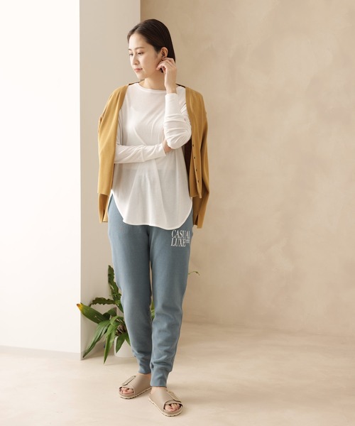 SALON adam et rope'（サロン アダム エ ロペ）の「クルーネックロングスリーブジャージーカットソー（Tシャツ/カットソー・レディース・ブラック/グレー/ホワイト・FREE）」の13枚目の写真