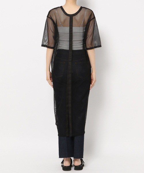 PAGEBOY（ページボーイ）の「レイヤードメッシュワンピース（ワンピース・レディース・ブラック/オフホワイト・FREE）」の9枚目の写真