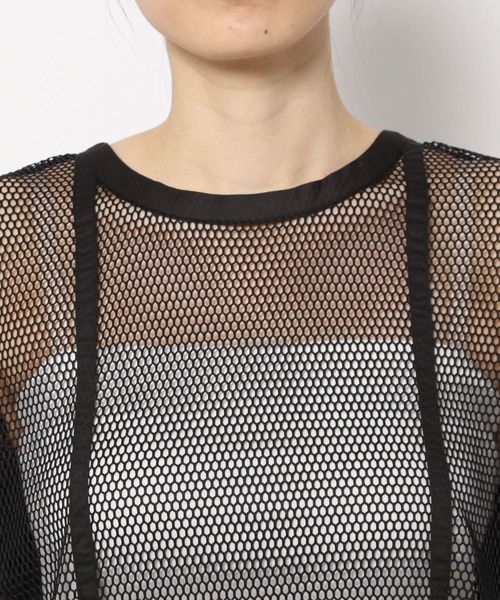 PAGEBOY（ページボーイ）の「レイヤードメッシュワンピース（ワンピース・レディース・ブラック/オフホワイト・FREE）」の10枚目の写真