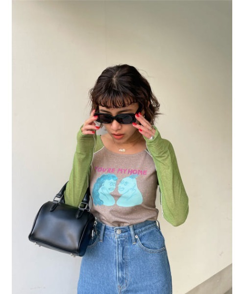 SLY（スライ）の「KARLA SLIM SQUARE EYEWEAR スリム スクエア アイウェア（サングラス・レディース・マルチ/ブラック・FREE）」の21枚目の写真