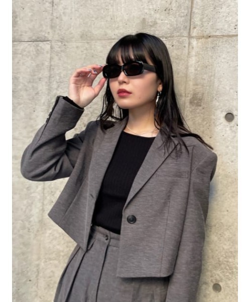 SLY（スライ）の「KARLA SLIM SQUARE EYEWEAR スリム スクエア アイウェア（サングラス・レディース・マルチ/ブラック・FREE）」の16枚目の写真