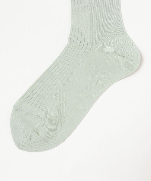 BEAMS LIGHTS（ビームスライツ）の「BEAMS LIGHTS / イレギュラー リブ ソックス（ソックス/靴下・レディース・ミント/オフホワイト/ベージュ/ピンク・ONE SIZE）」の6枚目の写真