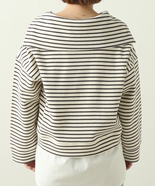 frames RAY CASSIN（フレームスレイカズン）の「WEB限定 ハーフジップセーラーカラーカットソー（Tシャツ/カットソー・レディース・オフホワイト/イエロー/キナリ・FREE）」の10枚目の写真