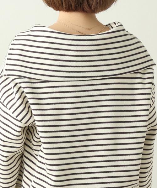 frames RAY CASSIN（フレームスレイカズン）の「WEB限定 ハーフジップセーラーカラーカットソー（Tシャツ/カットソー・レディース・オフホワイト/イエロー/キナリ・FREE）」の11枚目の写真