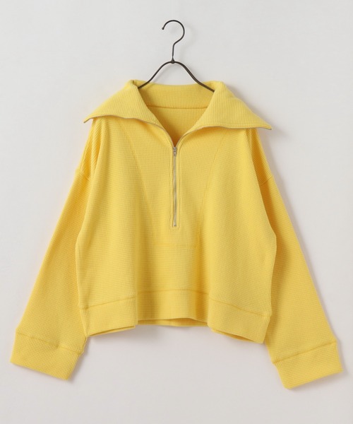 frames RAY CASSIN（フレームスレイカズン）の「WEB限定 ハーフジップセーラーカラーカットソー（Tシャツ/カットソー・レディース・オフホワイト/イエロー/キナリ・FREE）」の22枚目の写真