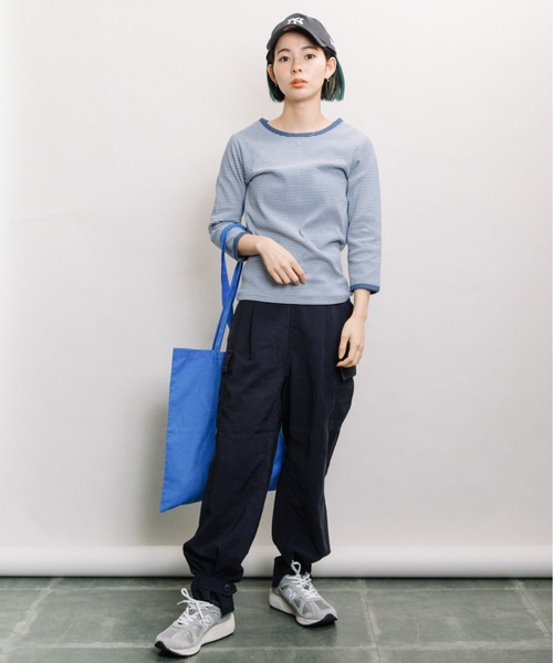 refinedworks（リファインドワークス）の「RTツイル裾タブパンツ（その他パンツ・レディース・ネイビー/ベージュ/カーキ・FREE）」の16枚目の写真