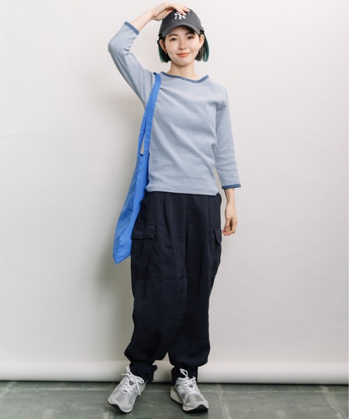 refinedworks（リファインドワークス）の「RTツイル裾タブパンツ（その他パンツ・レディース・ネイビー/ベージュ/カーキ・FREE）」の22枚目の写真