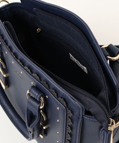 axes femme（アクシーズファム）の「スカラップボストンバッグ（ボストンバッグ・レディース・キナリ/ネイビー/ピンク・MEDIUM）」の5枚目の写真