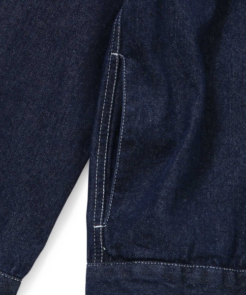 ADAM ET ROPE'（アダムエロペ）の「1stタイプデニムオーバージャケット（デニムジャケット・メンズ・ネイビー/ブラック・LL/L/M）」の12枚目の写真