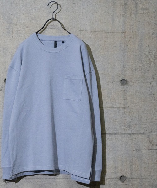 JOHN'S CLOSET(ジョンズクローゼット)の「【i】OE天竺ステッチングロングスリーブTシャツ(Tシャツ/カットソー・メンズ・サンドベージュ/ホワイト/サックスブルー/チャコールグレー/グリーン/ブラック・MEDIUM/LARGE/X-LARGE)」の6枚目の写真