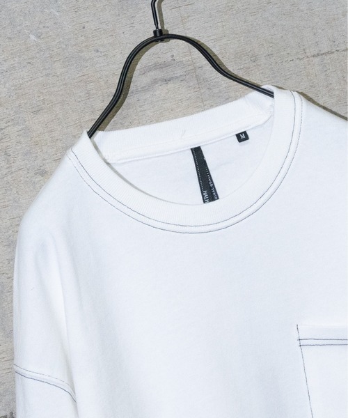 JOHN'S CLOSET(ジョンズクローゼット)の「【i】OE天竺ステッチングロングスリーブTシャツ(Tシャツ/カットソー・メンズ・サンドベージュ/ホワイト/サックスブルー/チャコールグレー/グリーン/ブラック・MEDIUM/LARGE/X-LARGE)」の7枚目の写真