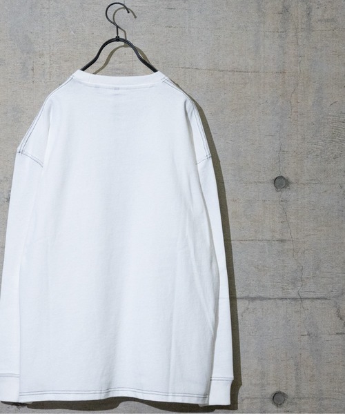 JOHN'S CLOSET(ジョンズクローゼット)の「【i】OE天竺ステッチングロングスリーブTシャツ(Tシャツ/カットソー・メンズ・サンドベージュ/ホワイト/サックスブルー/チャコールグレー/グリーン/ブラック・MEDIUM/LARGE/X-LARGE)」の9枚目の写真