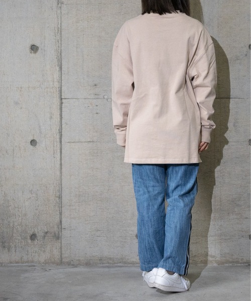 JOHN'S CLOSET(ジョンズクローゼット)の「【i】OE天竺ステッチングロングスリーブTシャツ(Tシャツ/カットソー・メンズ・サンドベージュ/ホワイト/サックスブルー/チャコールグレー/グリーン/ブラック・MEDIUM/LARGE/X-LARGE)」の18枚目の写真