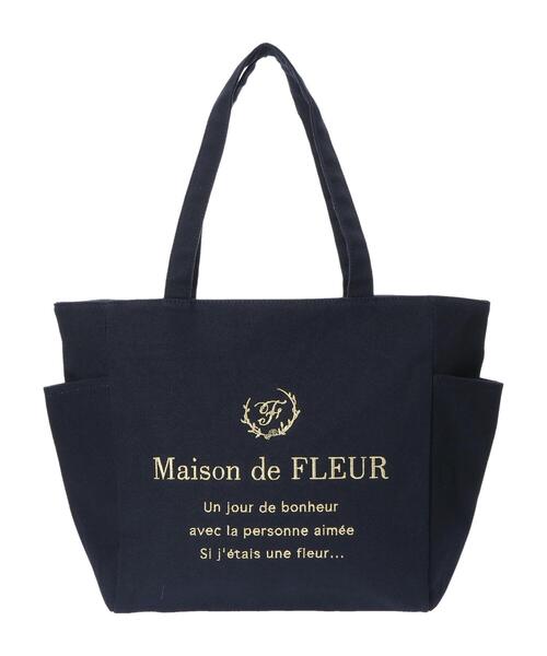 Maison de FLEUR(メゾンドフルール)の「サイドポケットMトートバッグ(トートバッグ・レディース・ブラック/ネイビー・FREE)」の5枚目の写真