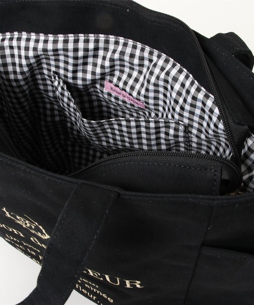 Maison de FLEUR(メゾンドフルール)の「サイドポケットMトートバッグ(トートバッグ・レディース・ブラック/ネイビー・FREE)」の15枚目の写真