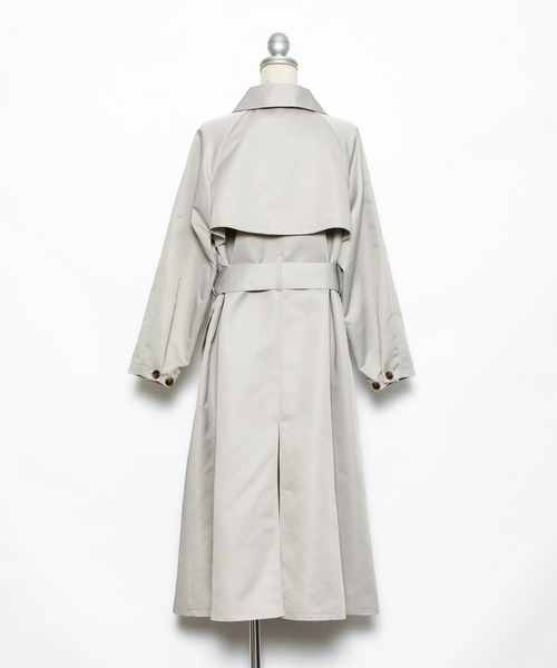 AS KNOW AS PINKY（アズノゥアズピンキー）の「ばさ重ねステンカラーコート（ステンカラーコート・レディース・ピンク/イエロー/ブルーグレー/ライトベージュ・FREE）」の7枚目の写真