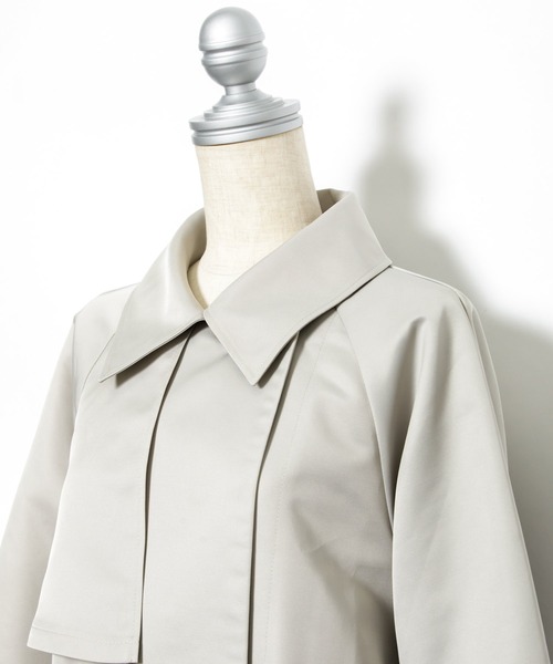 AS KNOW AS PINKY（アズノゥアズピンキー）の「ばさ重ねステンカラーコート（ステンカラーコート・レディース・ピンク/イエロー/ブルーグレー/ライトベージュ・FREE）」の8枚目の写真