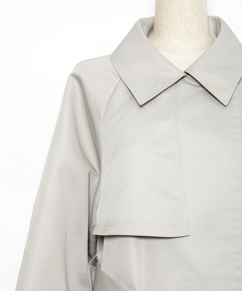 AS KNOW AS PINKY（アズノゥアズピンキー）の「ばさ重ねステンカラーコート（ステンカラーコート・レディース・ピンク/イエロー/ブルーグレー/ライトベージュ・FREE）」の10枚目の写真