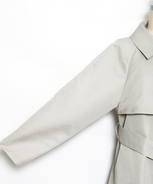 AS KNOW AS PINKY（アズノゥアズピンキー）の「ばさ重ねステンカラーコート（ステンカラーコート・レディース・ピンク/イエロー/ブルーグレー/ライトベージュ・FREE）」の11枚目の写真