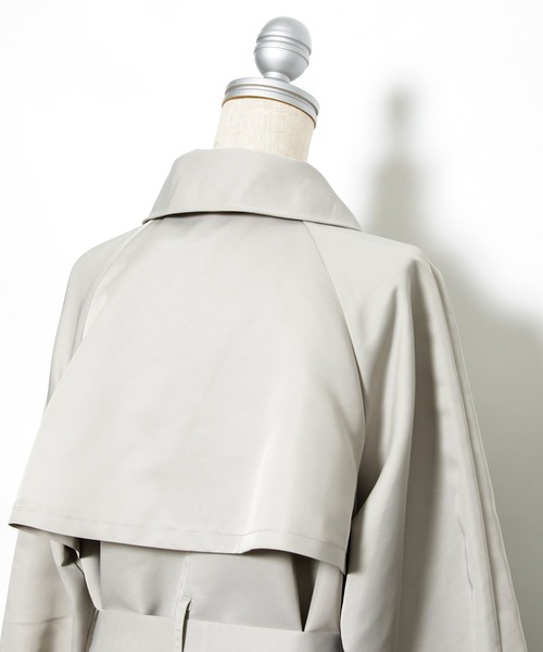 AS KNOW AS PINKY（アズノゥアズピンキー）の「ばさ重ねステンカラーコート（ステンカラーコート・レディース・ピンク/イエロー/ブルーグレー/ライトベージュ・FREE）」の14枚目の写真