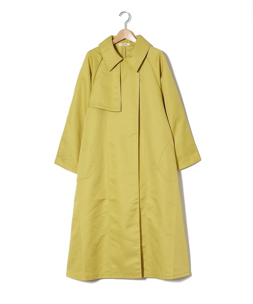 AS KNOW AS PINKY（アズノゥアズピンキー）の「ばさ重ねステンカラーコート（ステンカラーコート・レディース・ピンク/イエロー/ブルーグレー/ライトベージュ・FREE）」の18枚目の写真