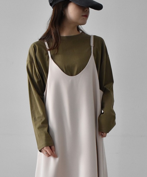 RANAN(ラナン)の「〈Beautiful Cotton 綿100%〉UVカット/接触冷感 モックネックTシャツ 長袖(Tシャツ/カットソー・レディース・ラベンダー/ネイビー/チャコール/グリーン/カーキ/ダークブルー/ベージュ/ブラック/モカ/オフホワイト/ライトグレー/ボルドー/オレンジ系/グリーン系その他/ダークブラウン/ブラウン系/パープル/イエロー/その他・LL/S/L/M)」の9枚目の写真