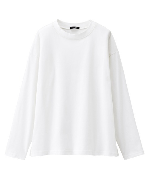 RANAN(ラナン)の「〈Beautiful Cotton 綿100%〉UVカット/接触冷感 モックネックTシャツ 長袖(Tシャツ/カットソー・レディース・ラベンダー/ネイビー/チャコール/グリーン/カーキ/ダークブルー/ベージュ/ブラック/モカ/オフホワイト/ライトグレー/ボルドー/オレンジ系/グリーン系その他/ダークブラウン/ブラウン系/パープル/イエロー/その他・LL/S/L/M)」の20枚目の写真