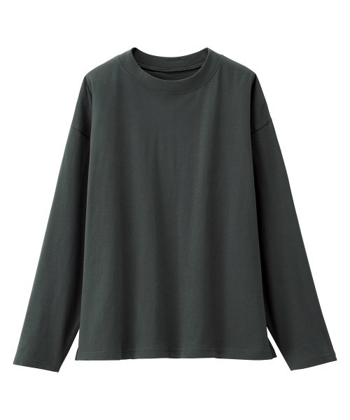 RANAN(ラナン)の「〈Beautiful Cotton 綿100%〉UVカット/接触冷感 モックネックTシャツ 長袖(Tシャツ/カットソー・レディース・ラベンダー/ネイビー/チャコール/グリーン/カーキ/ダークブルー/ベージュ/ブラック/モカ/オフホワイト/ライトグレー/ボルドー/オレンジ系/グリーン系その他/ダークブラウン/ブラウン系/パープル/イエロー/その他・LL/S/L/M)」の22枚目の写真