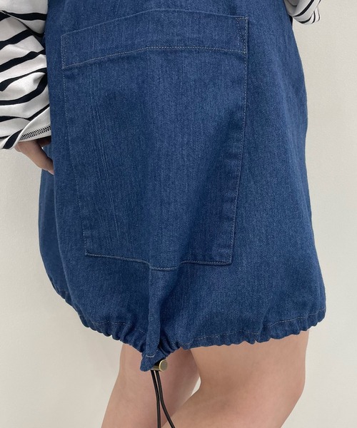 PairPair(ペアペア)の「デニムパンプキンスカート(デニムスカート・レディース・ブラック/インディゴブルー・フリー)」の12枚目の写真