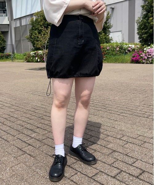 PairPair(ペアペア)の「デニムパンプキンスカート(デニムスカート・レディース・ブラック/インディゴブルー・フリー)」の20枚目の写真