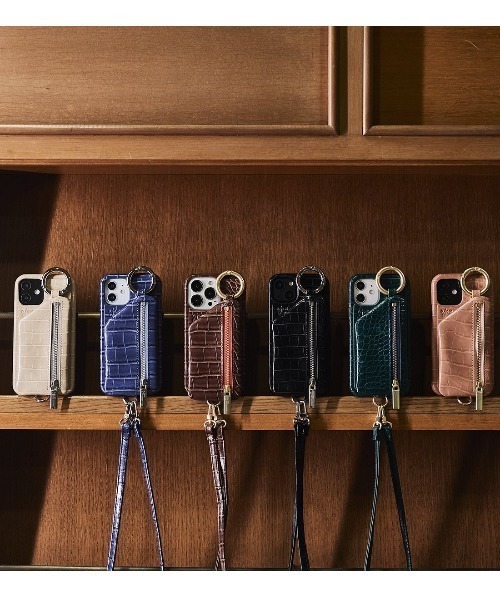 ajew（エジュー）の「ajew/エジュー/【ひも付き】クロコ iPhone13Pro（スマホケース/カバー・メンズ・ブラック/ベージュ/ネイビー/ブラウン/グリーン/ピンク・FREE/F）」の16枚目の写真