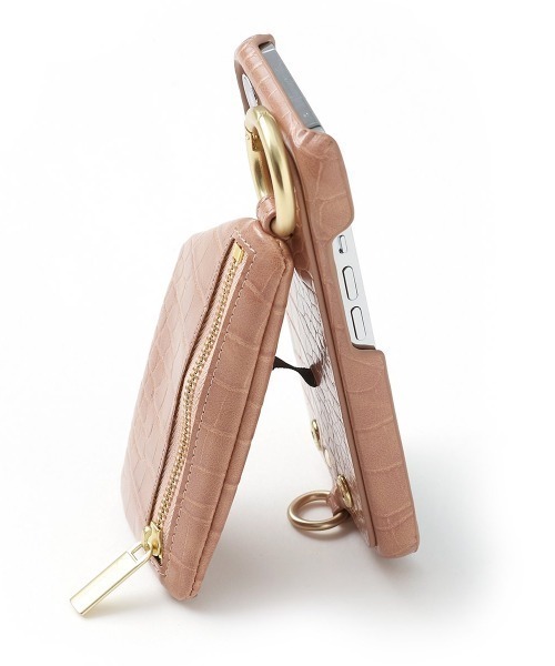 ajew（エジュー）の「ajew/エジュー/【ひも付き】クロコ iPhone13Pro（スマホケース/カバー・メンズ・ブラック/ベージュ/ネイビー/ブラウン/グリーン/ピンク・FREE/F）」の7枚目の写真