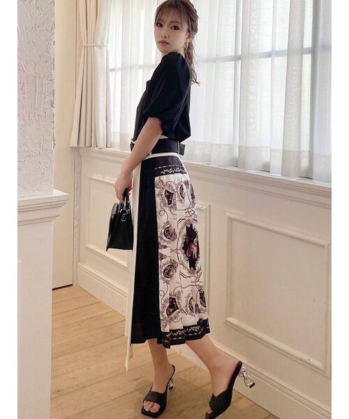 スカート Ree RODEO CROWNS WIDE BOWL | ロゴニットフレアスカート (スカート(ロング