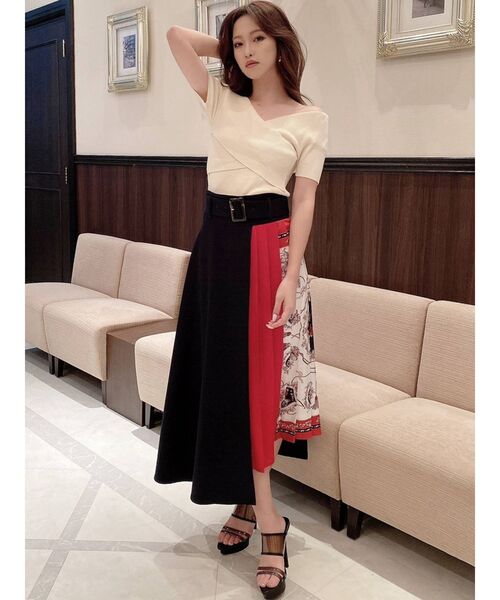 RESEXXY(リゼクシー)の「スカーフプリーツスカート(スカート・レディース・アイボリー/ネイビー/ブラウン・FREE)」の14枚目の写真