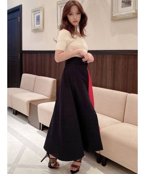 RESEXXY(リゼクシー)の「スカーフプリーツスカート(スカート・レディース・アイボリー/ネイビー/ブラウン・FREE)」の16枚目の写真